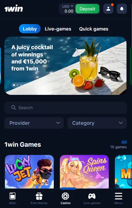 Casino Mobile 1Win