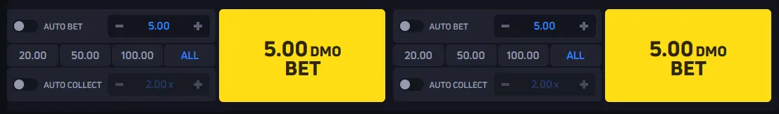 Control menu in JetX