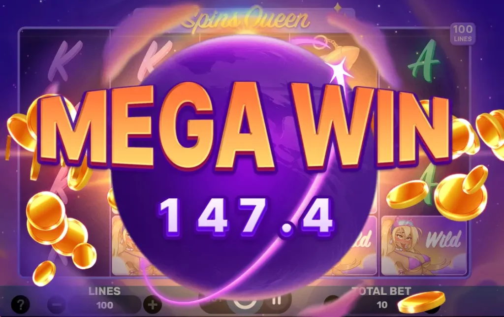 Mega Win in Spins Queen at 1Win