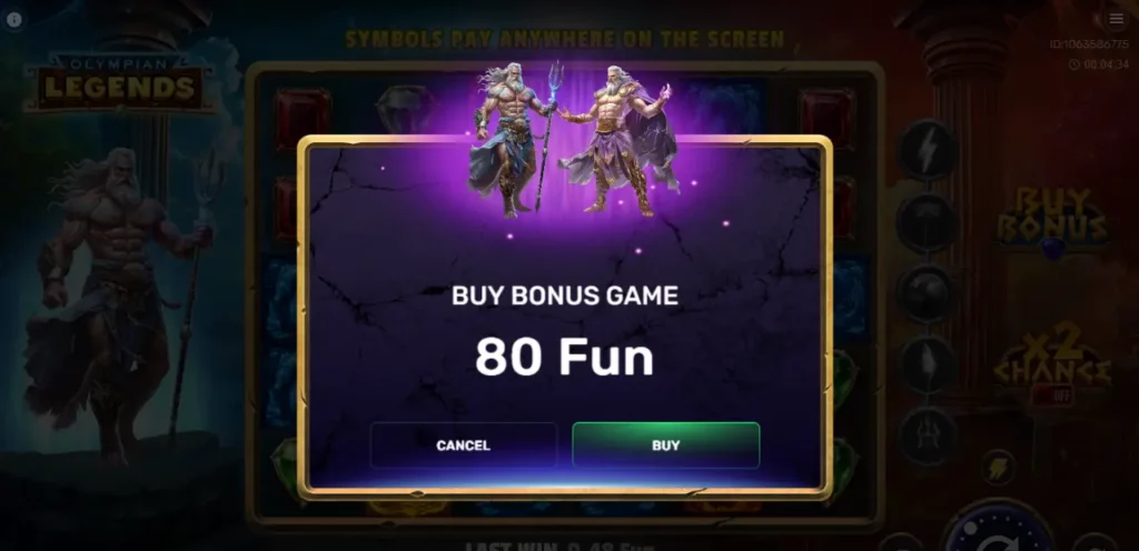 Buy Bonus in Olympian Legends Buy Bonus in Olympian Legends