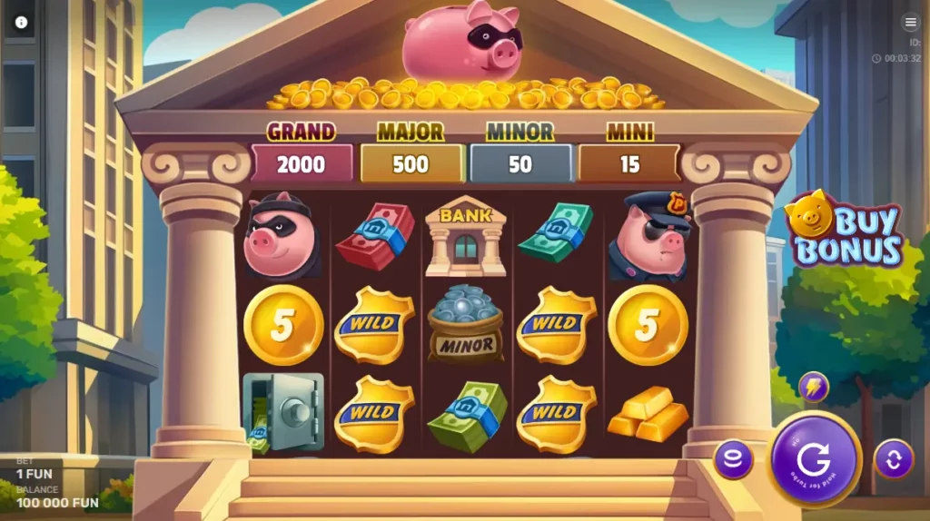 Gameplay in Gangsta Piggy Hold and Win Gameplay in Gangsta Piggy Hold and Win