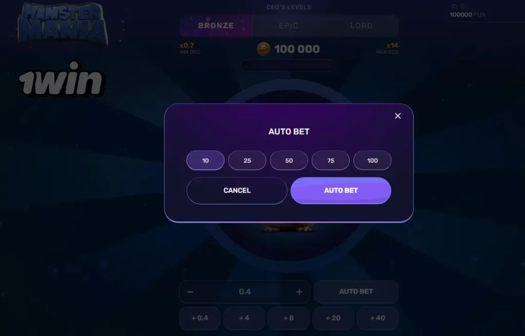 Hamster Mania Auto Bet