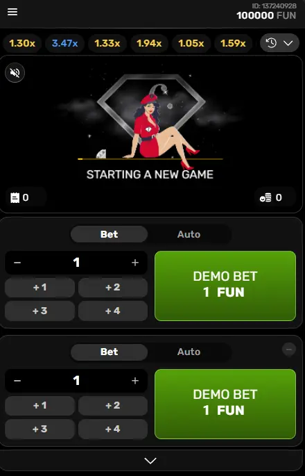 Waiting for a round to start in the mobile version of Aviashow Waiting for a round to start in the mobile version of Aviashow